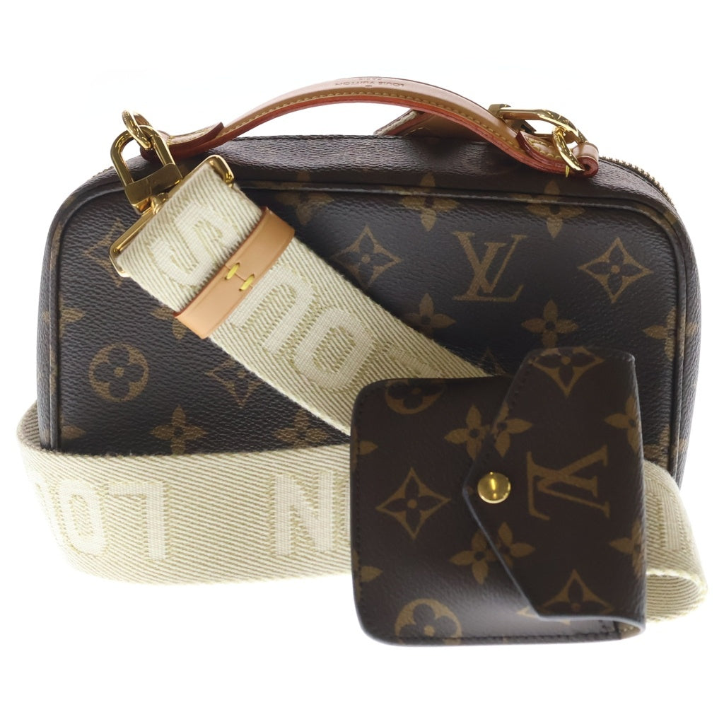 LOUIS VUITTON(ルイヴィトン) モノグラム ユーティリティ ショルダーバッグ ブラウン PVCレザー M80446 ゴールド金具 レディース