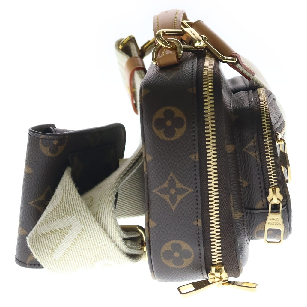 LOUIS VUITTON(ルイヴィトン) モノグラム ユーティリティ ショルダーバッグ ブラウン PVCレザー M80446 ゴールド金具 レディース