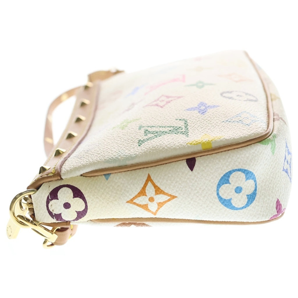 LOUIS VUITTON(ルイヴィトン) モノグラム マルチカラー ポシェットアクセソワール ハンドバッグ PVC レザー ホワイト M92649 レディース