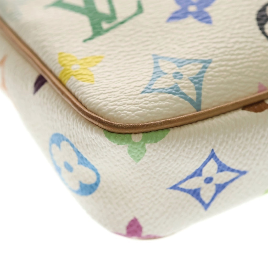 LOUIS VUITTON(ルイヴィトン) モノグラム マルチカラー ポシェットアクセソワール ハンドバッグ PVC レザー ホワイト M92649 レディース