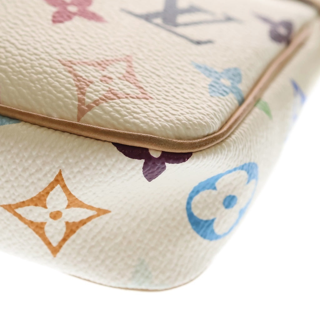 LOUIS VUITTON(ルイヴィトン) モノグラム マルチカラー ポシェットアクセソワール ハンドバッグ PVC レザー ホワイト M92649 レディース