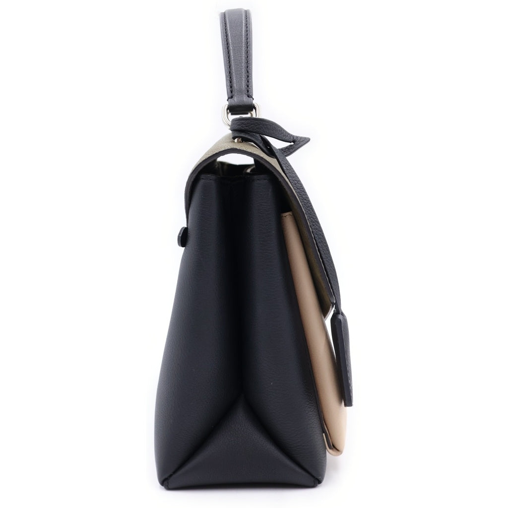 LOUIS VUITTON(ルイヴィトン) マイロックミーBB ローリエ トフィーラテ レザー 2WAY ハンド ショルダーバッグ シルバー金具 カーキ/ブラック M55522 レディース