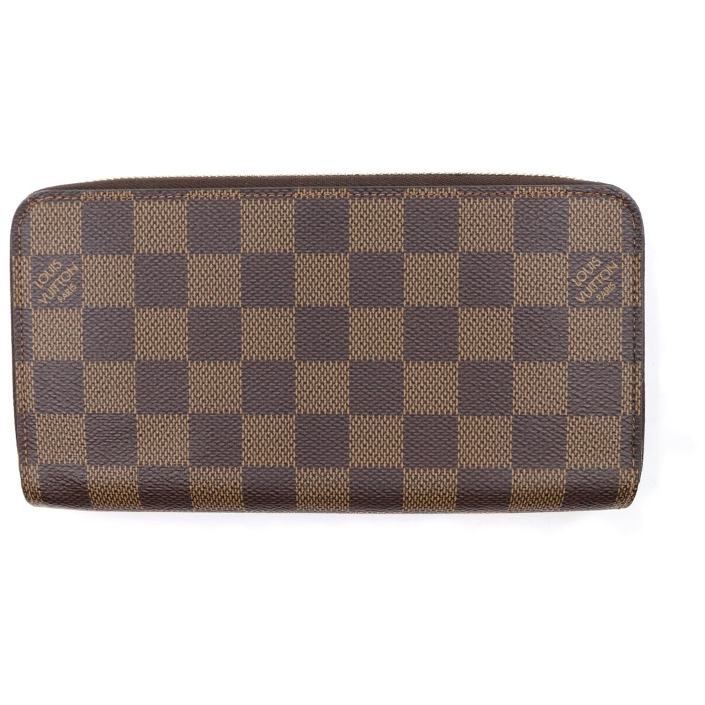 LOUIS VUITTON(ルイヴィトン) ダミエ ジッピーウォレット 長財布 ブラウン レザー PVC×レザー N60015