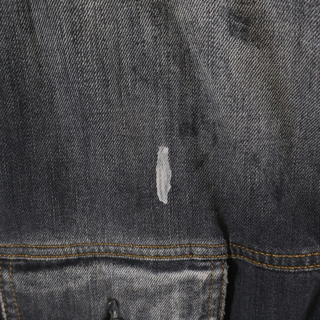 Acne Studios(アクネ ストゥディオズ) ウォッシュ加工デニムジャケット フェイクファー ボア グレー FN-UX-OUTW000103