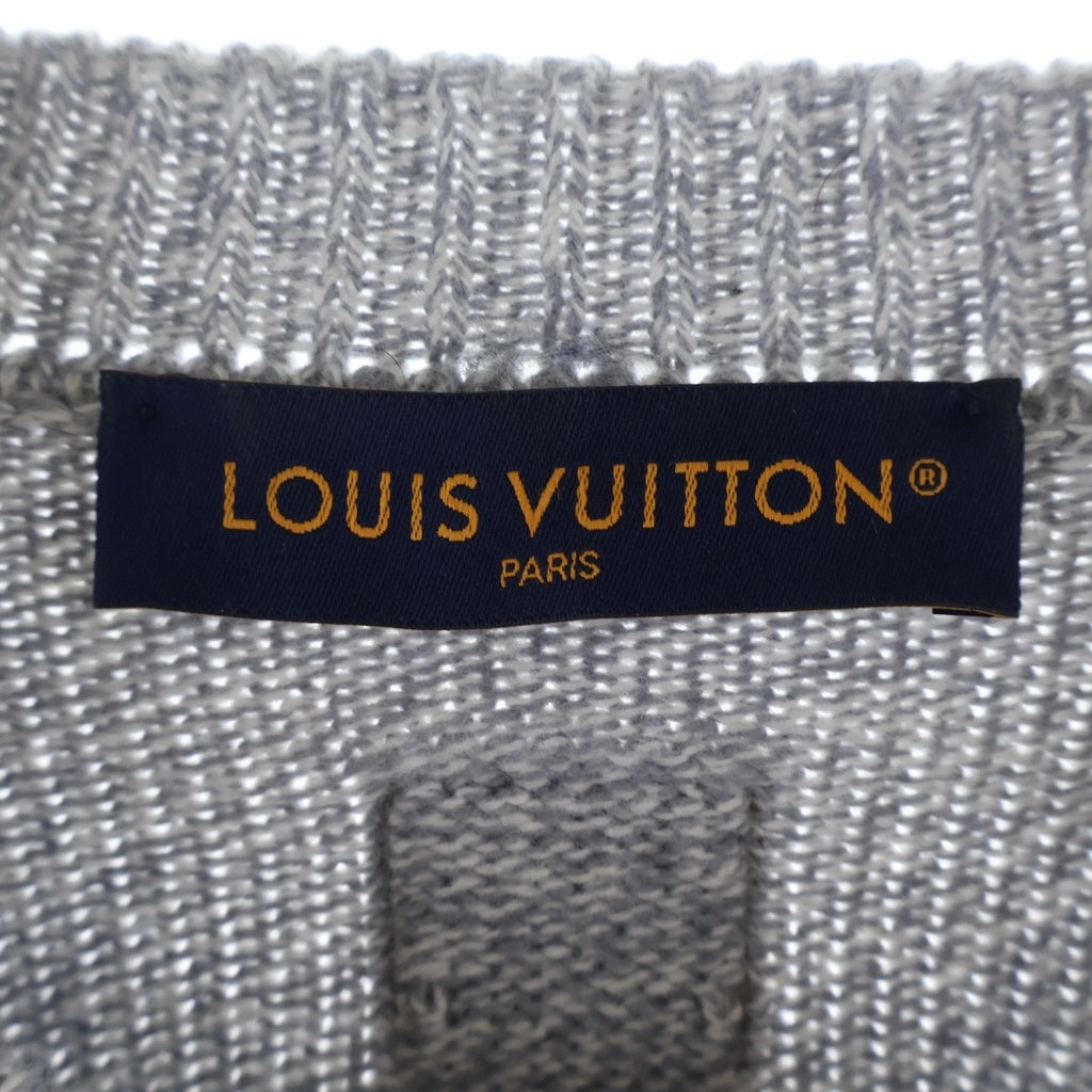 LOUIS VUITTON(ルイヴィトン) 26SS チャンキー ウールカシミヤ クルーネックニット セーター長袖 フォックス キツネ ロゴ グレー RM261MM EHO HUN21W