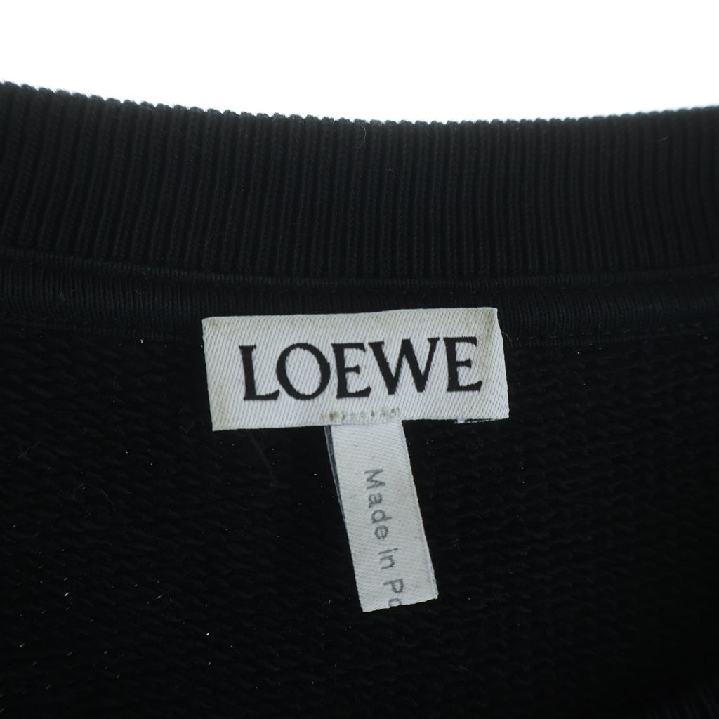 LOEWE(ロエベ) REGULAR FIT SWEATSHIRT レギュラーフィット クルーネックスウェット ロゴ刺繍 ブラック #L H526Y24J2
