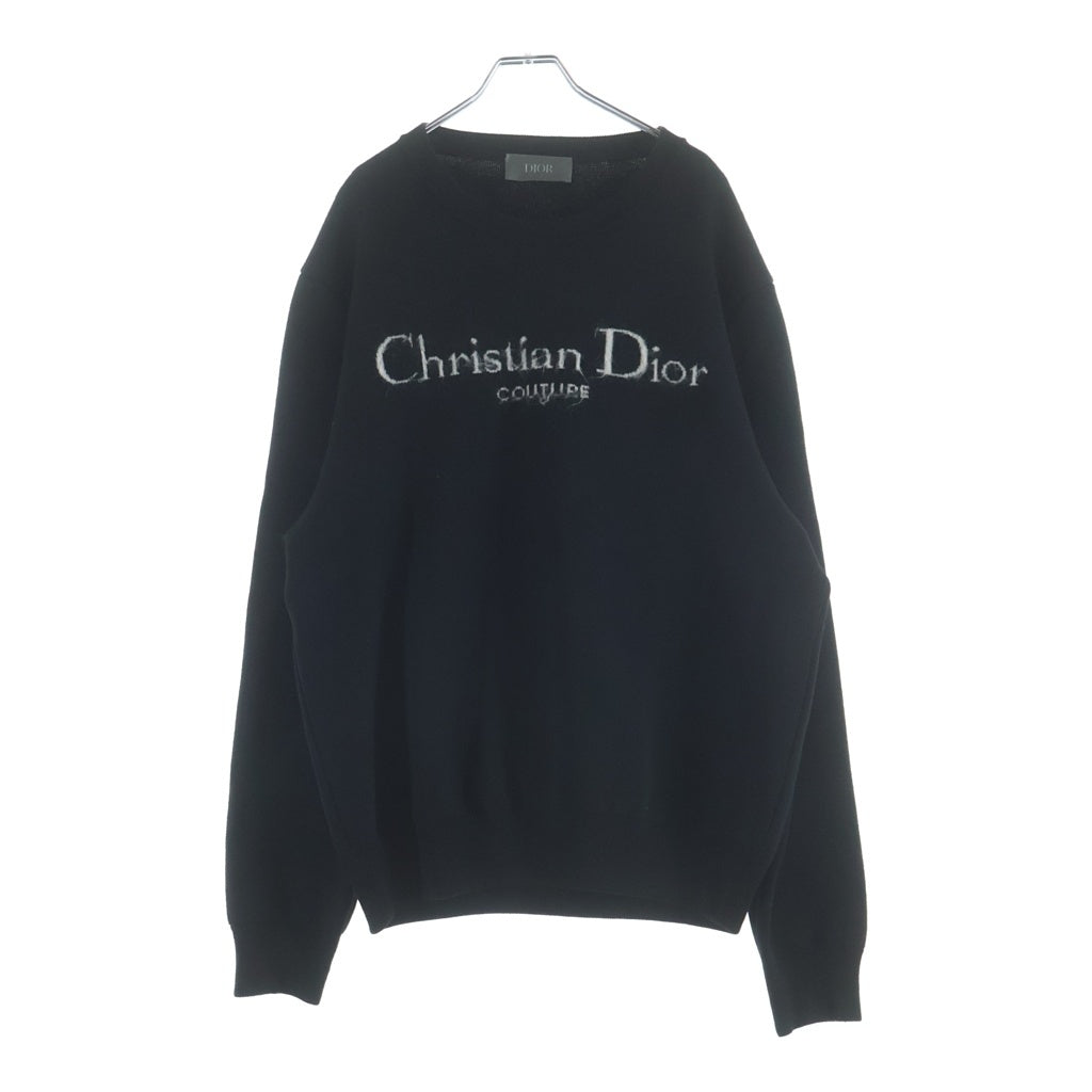 Christian Dior(クリスチャンディオール) 26SS ロゴ ニットセーター ブラック ウールモヘア #L 443M645AT884