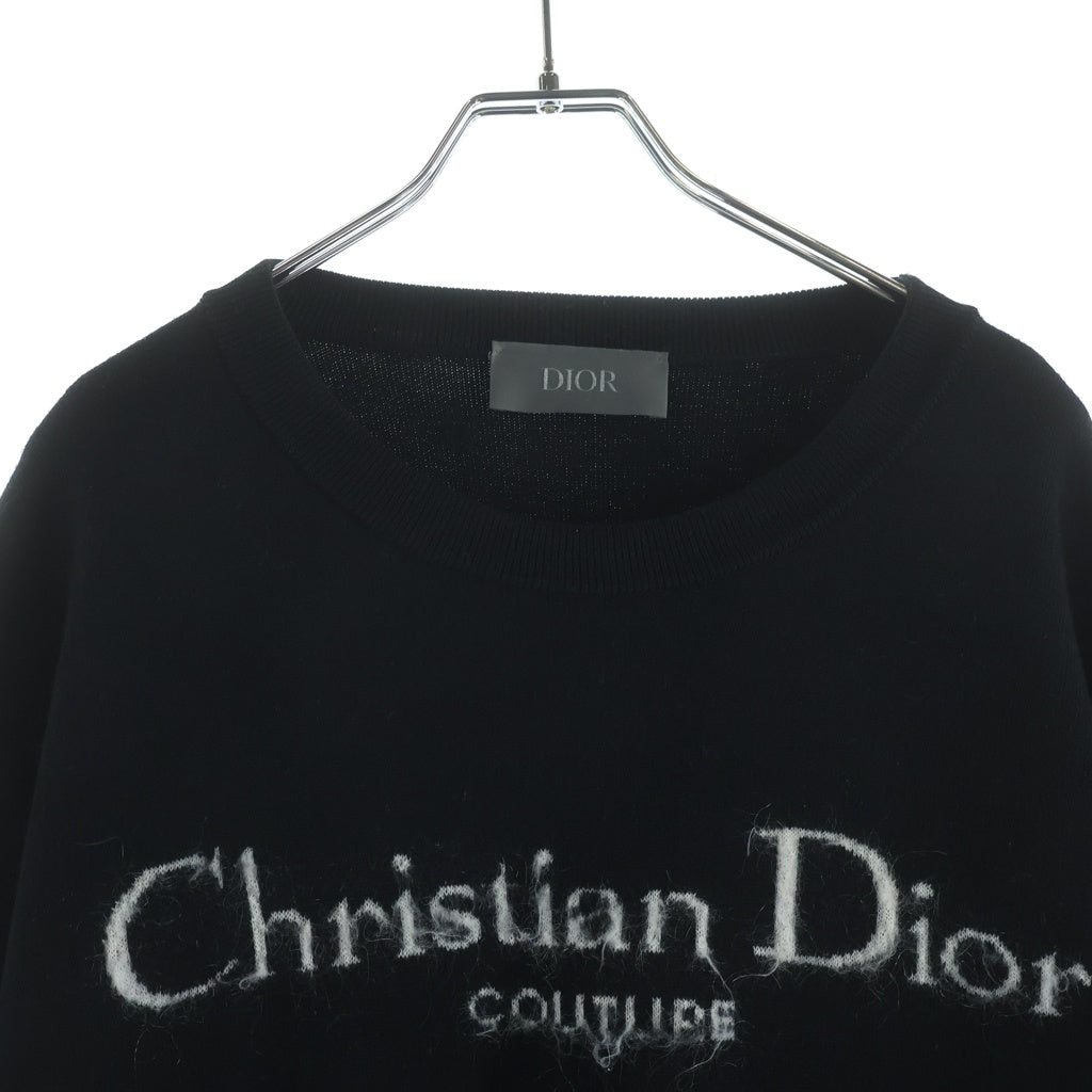 Christian Dior(クリスチャンディオール) 26SS ロゴ ニットセーター ブラック ウールモヘア #L 443M645AT884