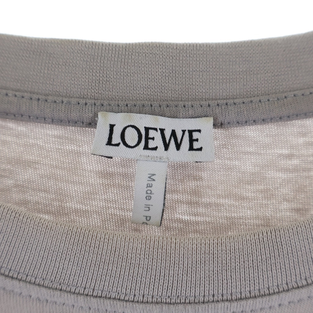LOEWE(ロエベ) 22AW アナグラム ロゴ刺繍 半袖コットンTシャツ カットソー 胸ポケット グレー H526Y22X99
