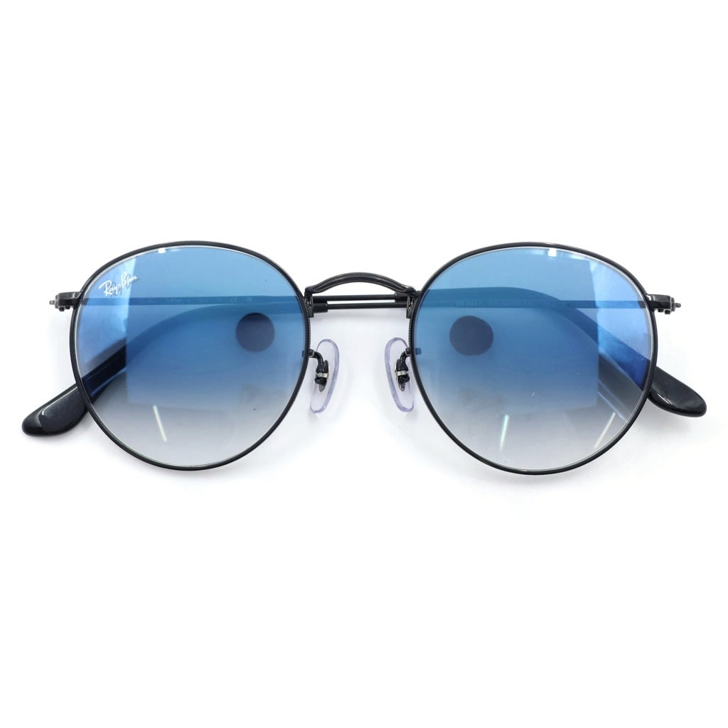 Ray Ban(レイバン) RB3447 ROUND METAL ラウンドメタル サングラス アイウェア メガネ 眼鏡 ブラック/ブルー