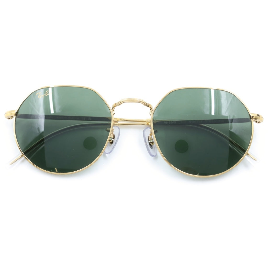 Ray Ban(レイバン) RB3565 JACK ジャック ラウンドフレーム サングラス アイウェア メガネ 眼鏡 ゴールド/グリーン