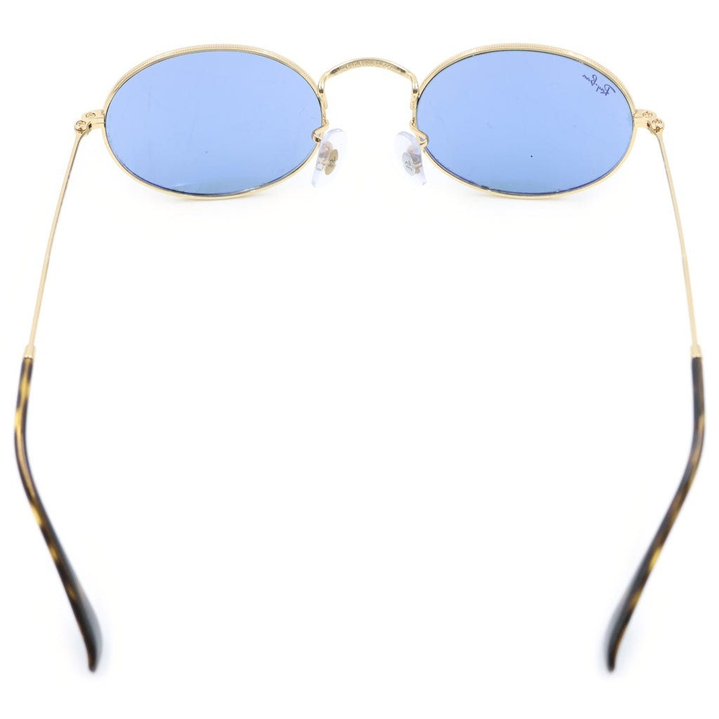 Ray Ban(レイバン) RB3547 OVAL METAL オーバルメタルフレーム サングラス アイウェア メガネ 眼鏡 カラーレンズ ゴールド/ライトブルー