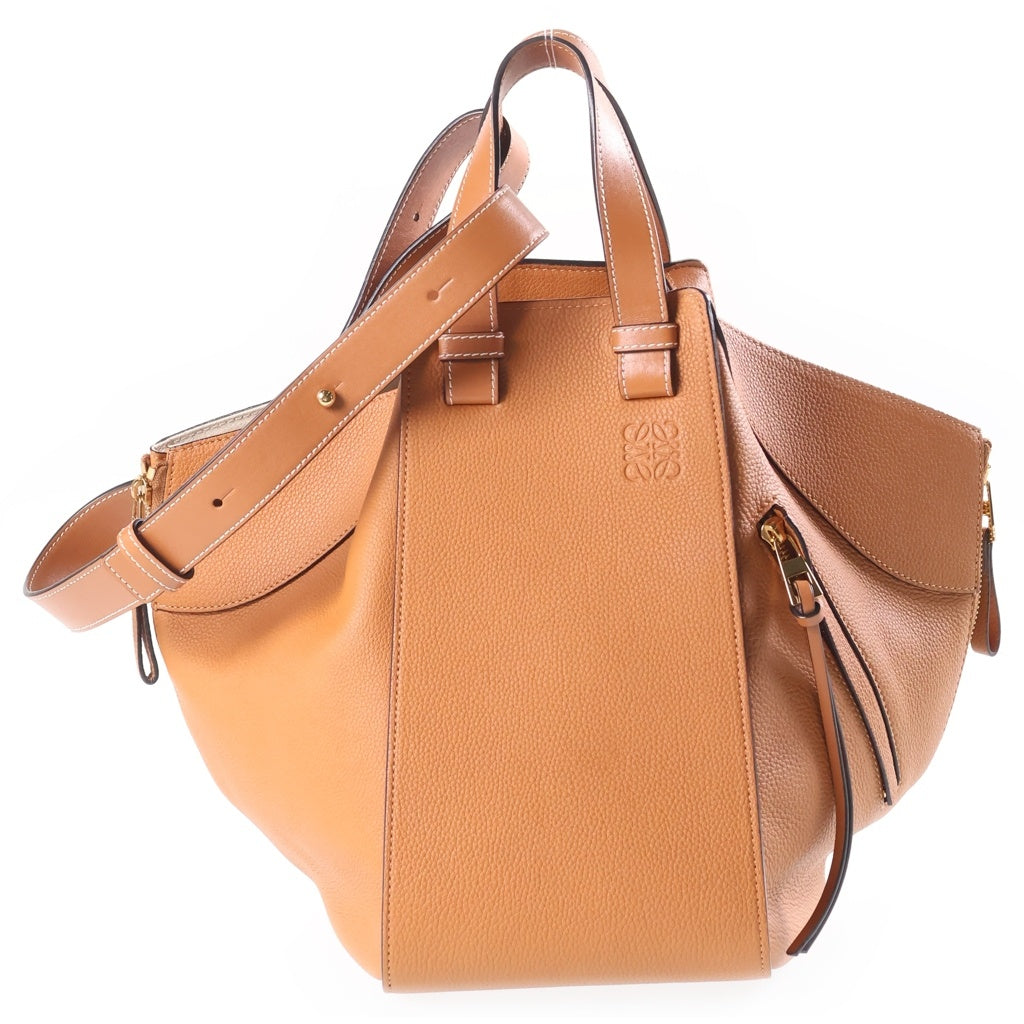LOEWE(ロエベ) ハンモック ミディアム ショルダーバッグ ブラウン レザー ゴールド金具 レディース
