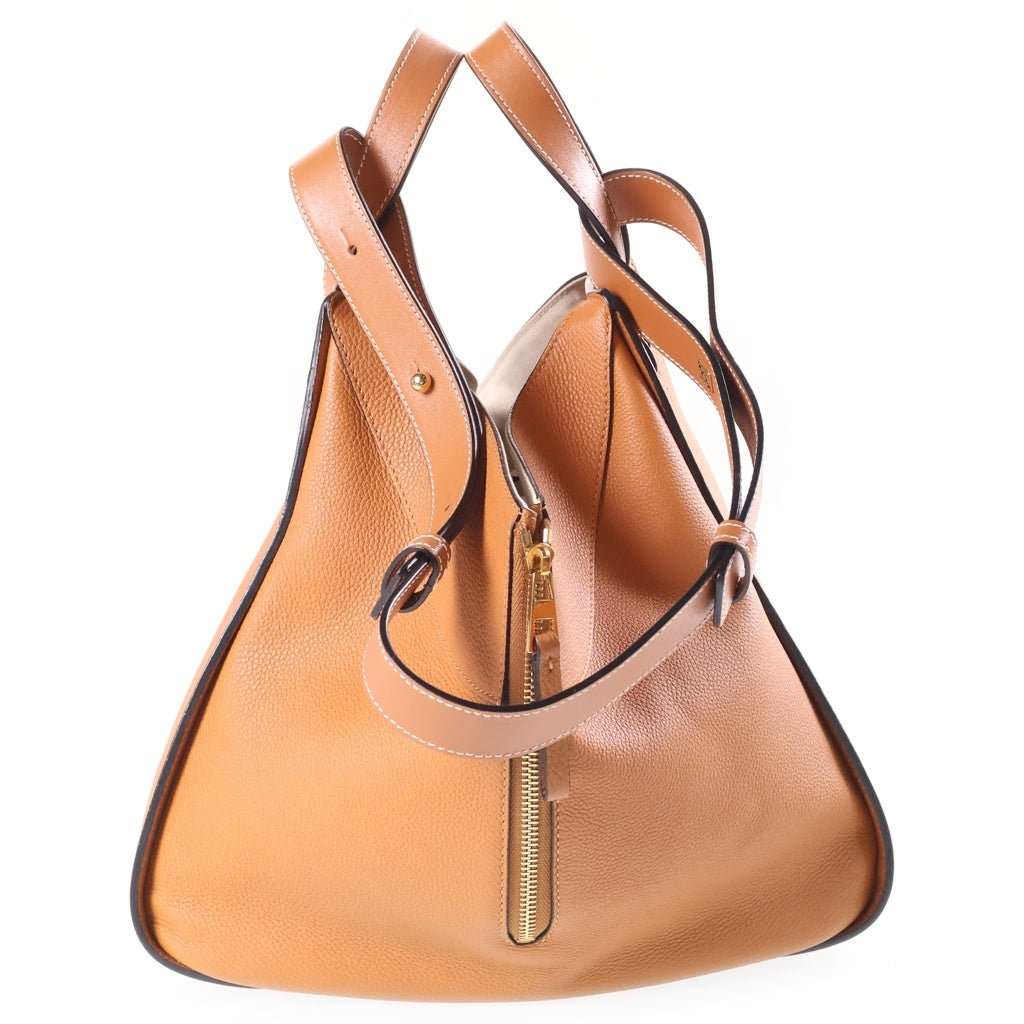 LOEWE(ロエベ) ハンモック ミディアム ショルダーバッグ ブラウン レザー ゴールド金具 レディース