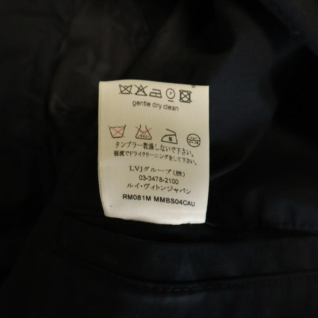 LOUIS VUITTON(ルイヴィトン) 裏地モノグラム コットン×ポリエステル ダブルジップアップ ライダース ジャケット ブルゾン アウター #50 ブラック RM081M MMBS04CAU
