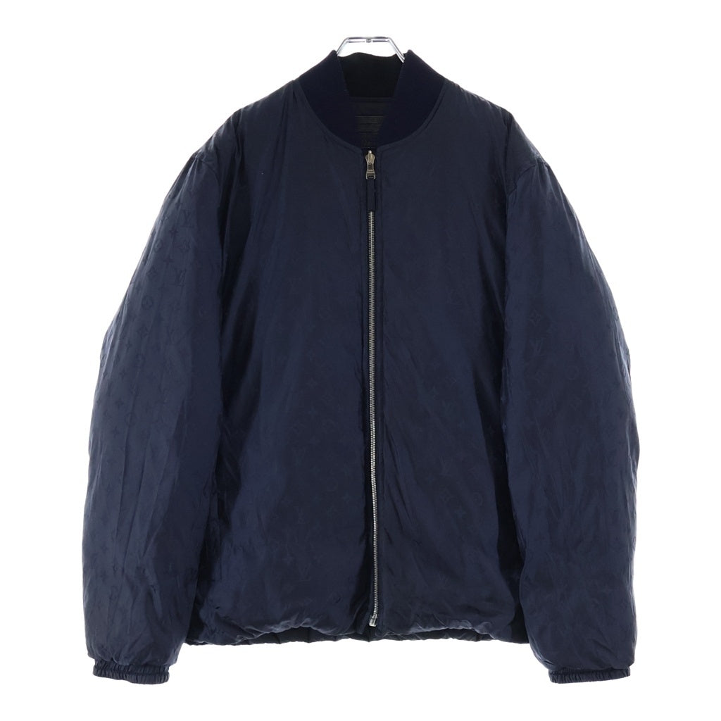 LOUIS VUITTON(ルイヴィトン) 18AW モノグラム リバーシブル ポリエステル ダウンジャケット ブルゾン アウター #48 ブラック RM182Q GHK HFB47W