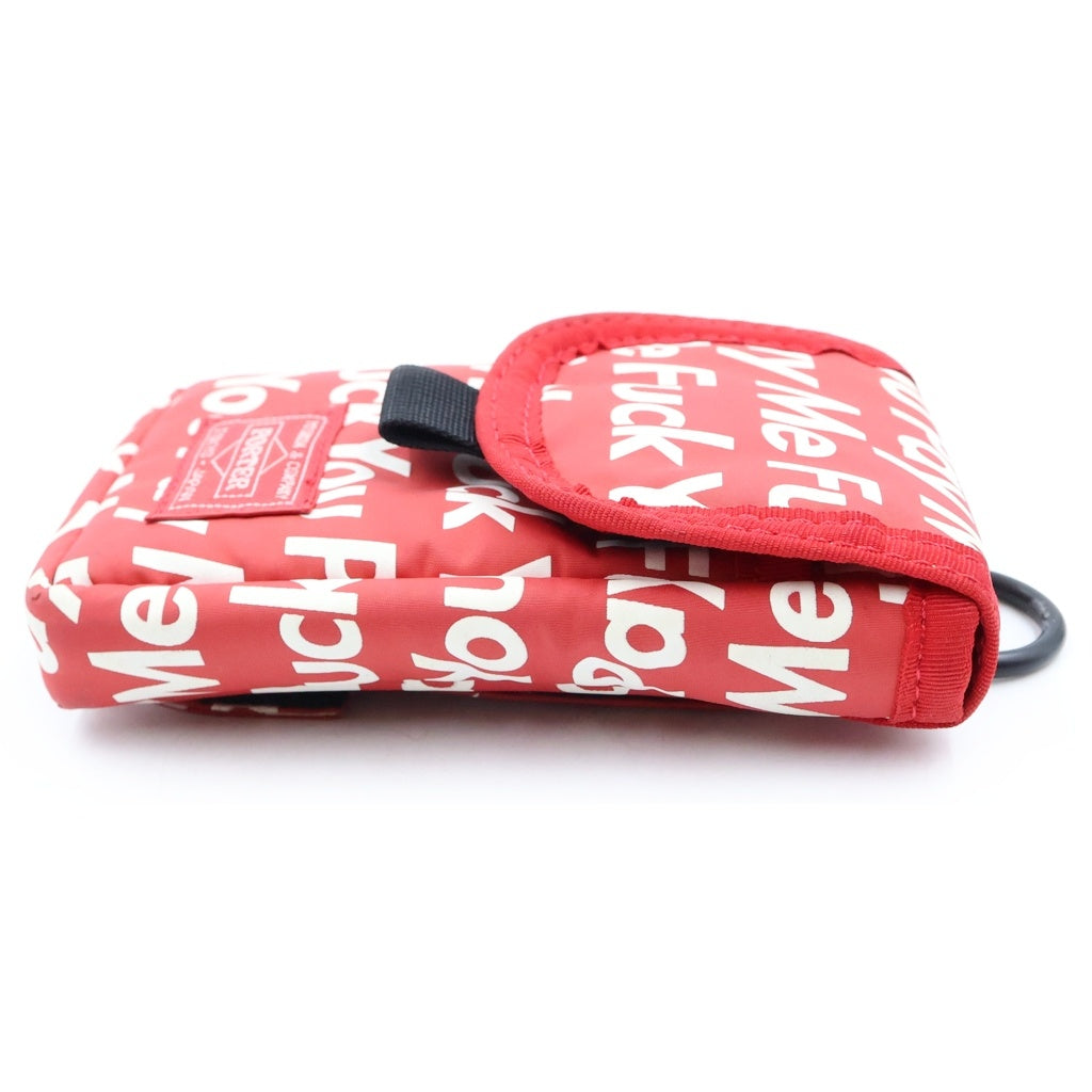 SUPREME(シュプリーム) 12AW×PORTER 'Camera iPhone Case ポーターコラボ ロゴ総柄カメラ ケース フォンポーチ レッド