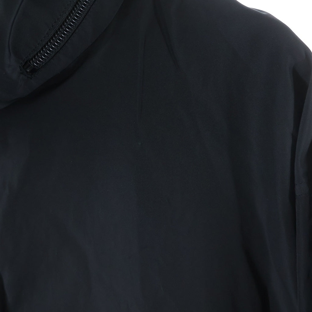 BALENCIAGA(バレンシアガ) 19AW バックロゴ ハイネック ポリエステル×レーヨン ジャケット ウインドブレーカー ブルゾン アウター #36 ブラック 556168 TYD36