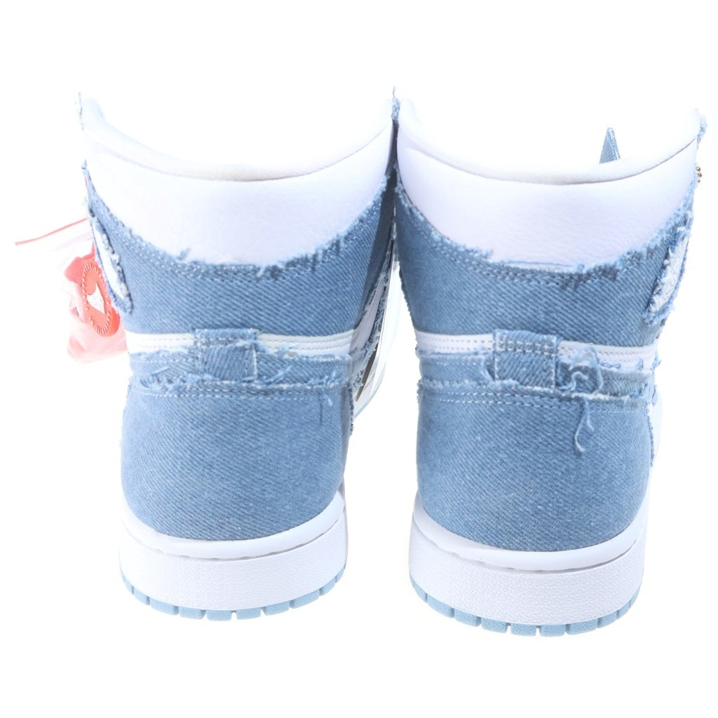NIKE(ナイキ) Air Jordan High OG Denim エア ジョーダン 1 レトロ ハイ オリジナル デニム ハイカットスニーカー #US8.5/25.5cm ホワイト/ブルー DM9036-104