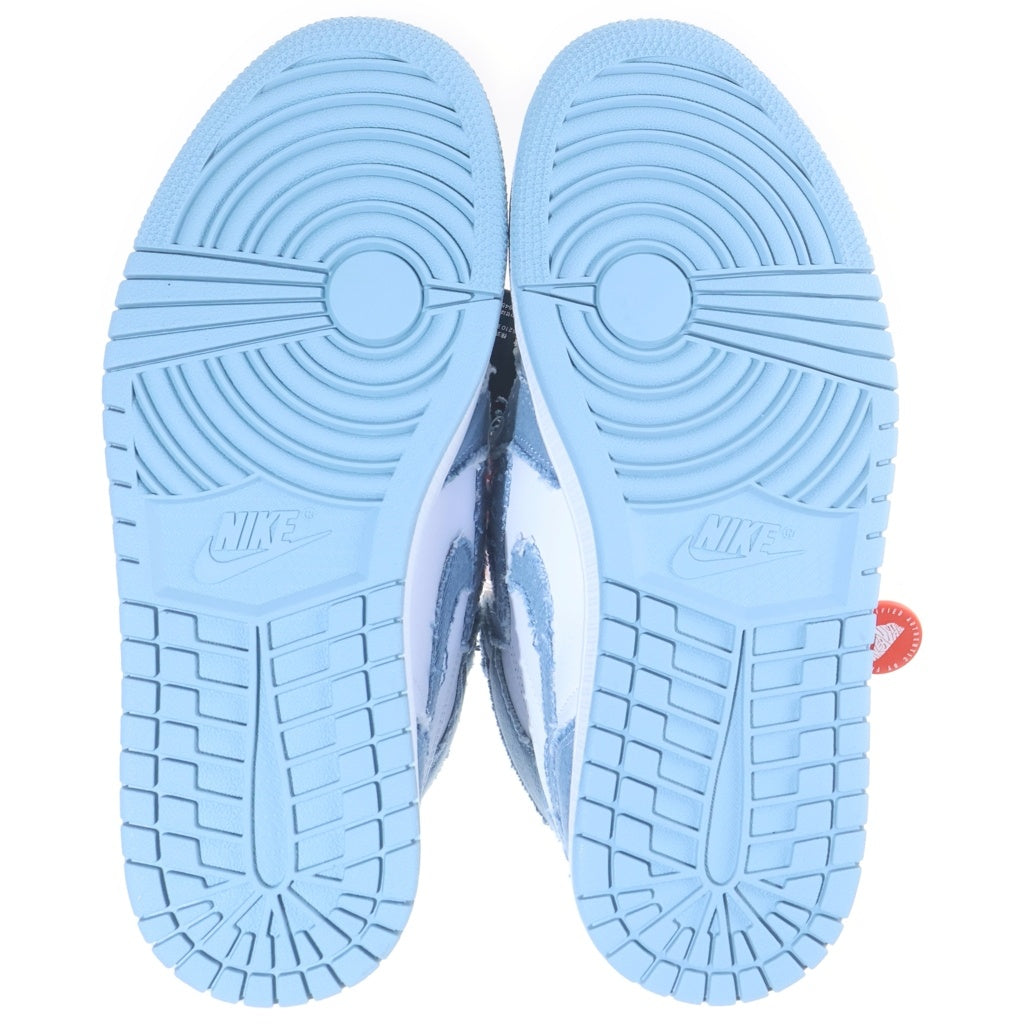 NIKE(ナイキ) Air Jordan High OG Denim エア ジョーダン 1 レトロ ハイ オリジナル デニム ハイカットスニーカー #US8.5/25.5cm ホワイト/ブルー DM9036-104