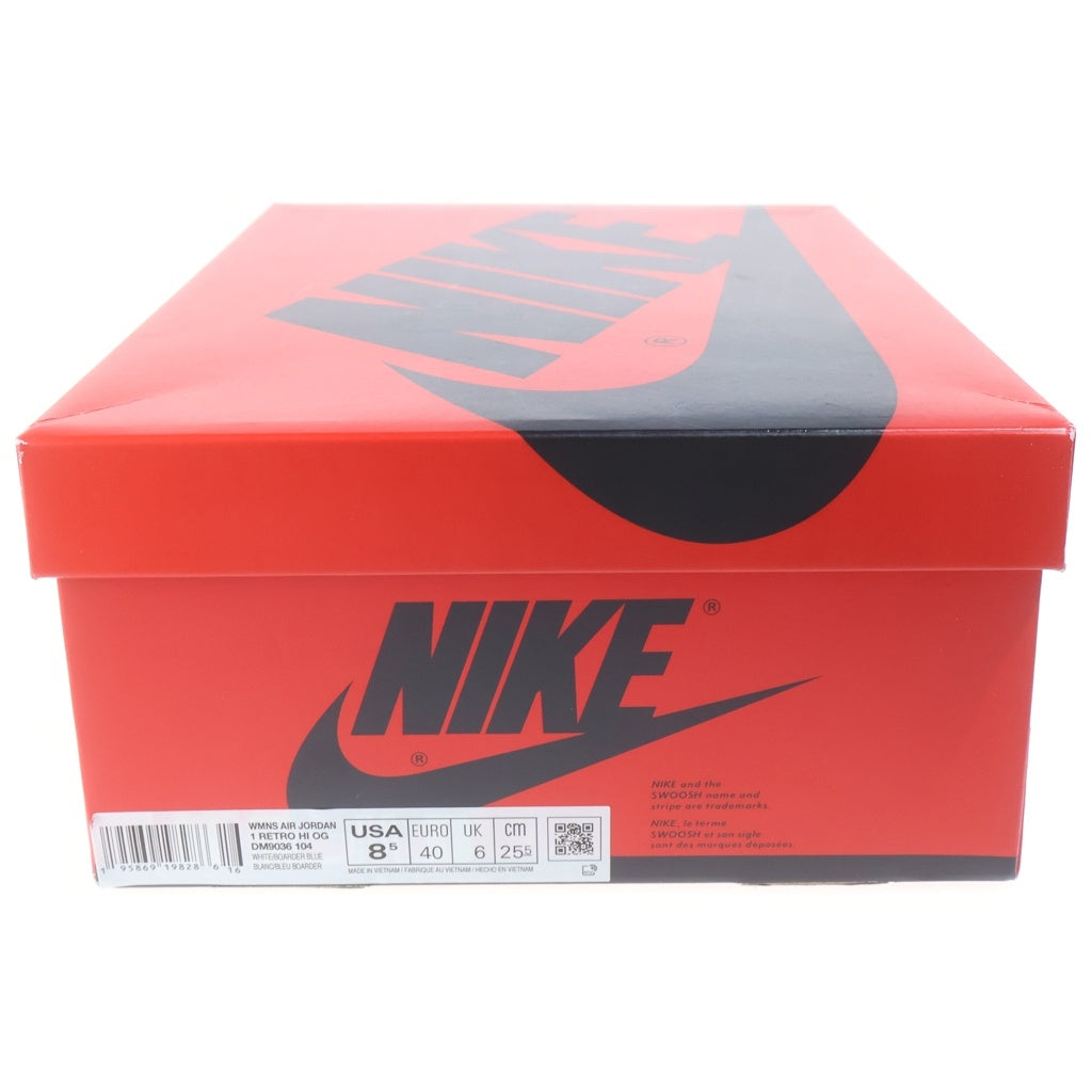 NIKE(ナイキ) Air Jordan High OG Denim エア ジョーダン 1 レトロ ハイ オリジナル デニム ハイカットスニーカー #US8.5/25.5cm ホワイト/ブルー DM9036-104