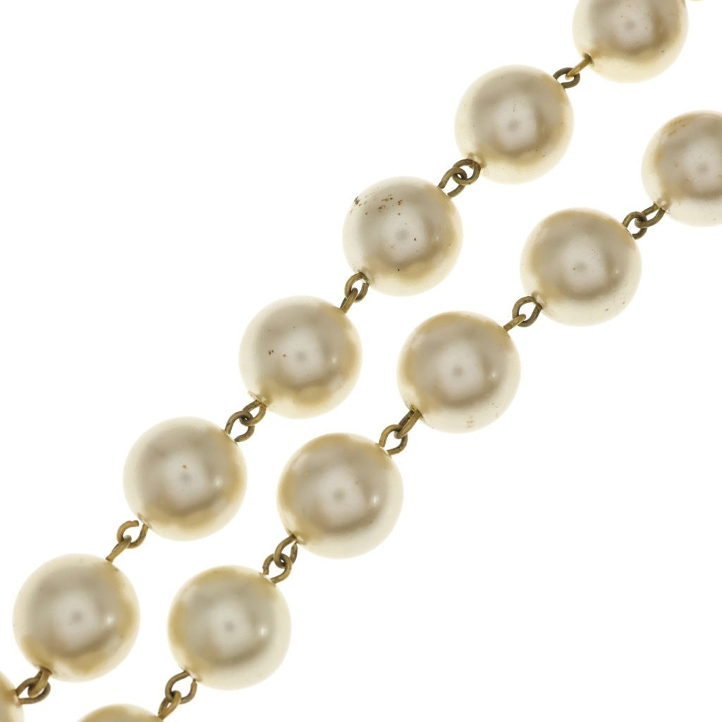 CHANEL(シャネル) 太陽モチーフ フェイクパール ネックレス ゴールド GP レディース