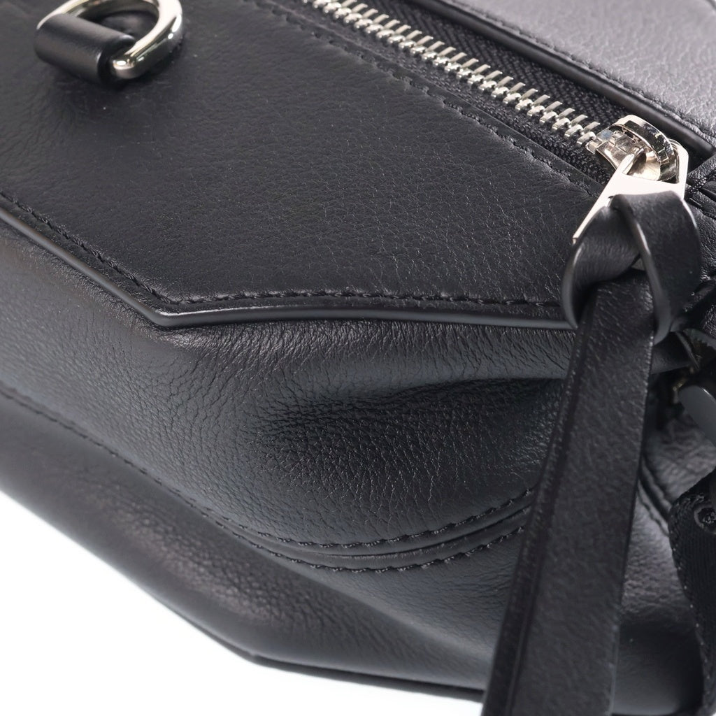 LOEWE(ロエベ) コンバーチブルスリング ショルダーバッグ ウエストバッグ ボディバッグ ブラック レザー×ナイロン B777NCNX01 シルバー金具 レディース