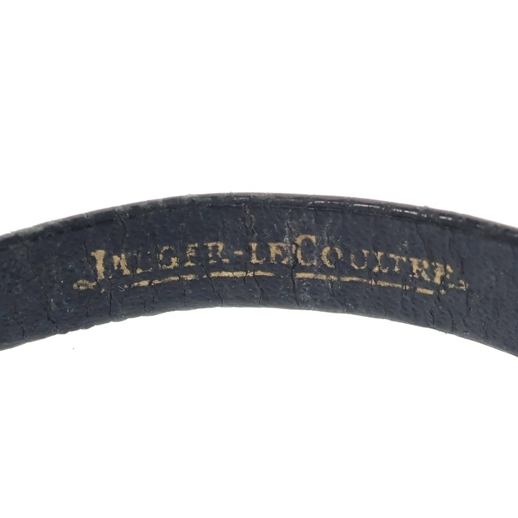 JAEGER-LECOULTRE(ジャガールクルト) 70S VINTAGE エトリエ ヴィンテージ 青文字盤 ステンレス 手巻き レザーベルト 腕時計 シルバー/ブラック