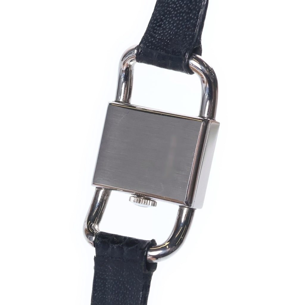 JAEGER-LECOULTRE(ジャガールクルト) 70S VINTAGE エトリエ ヴィンテージ 青文字盤 ステンレス 手巻き レザーベルト 腕時計 シルバー/ブラック