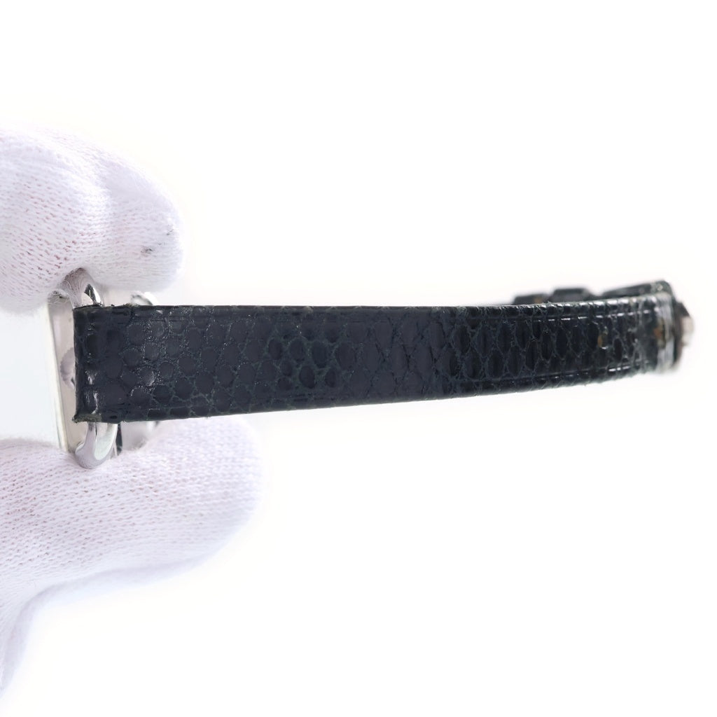 JAEGER-LECOULTRE(ジャガールクルト) 70S VINTAGE エトリエ ヴィンテージ 青文字盤 ステンレス 手巻き レザーベルト 腕時計 シルバー/ブラック