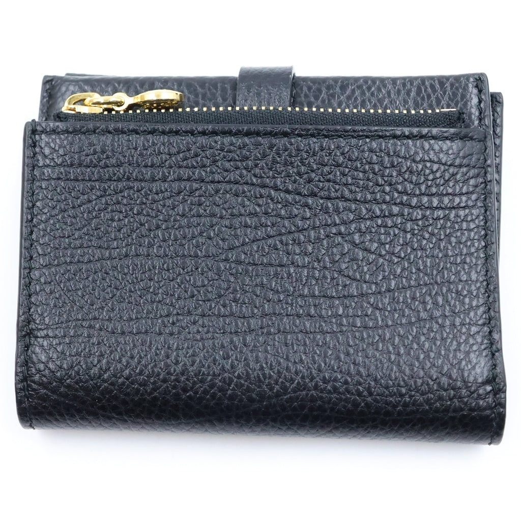BURBERRY(バーバリー) EDIE コンパクトウォレット 二つ折り財布 レザー ブラック