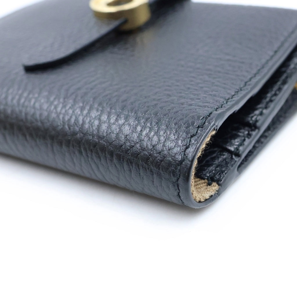 BURBERRY(バーバリー) EDIE コンパクトウォレット 二つ折り財布 レザー ブラック