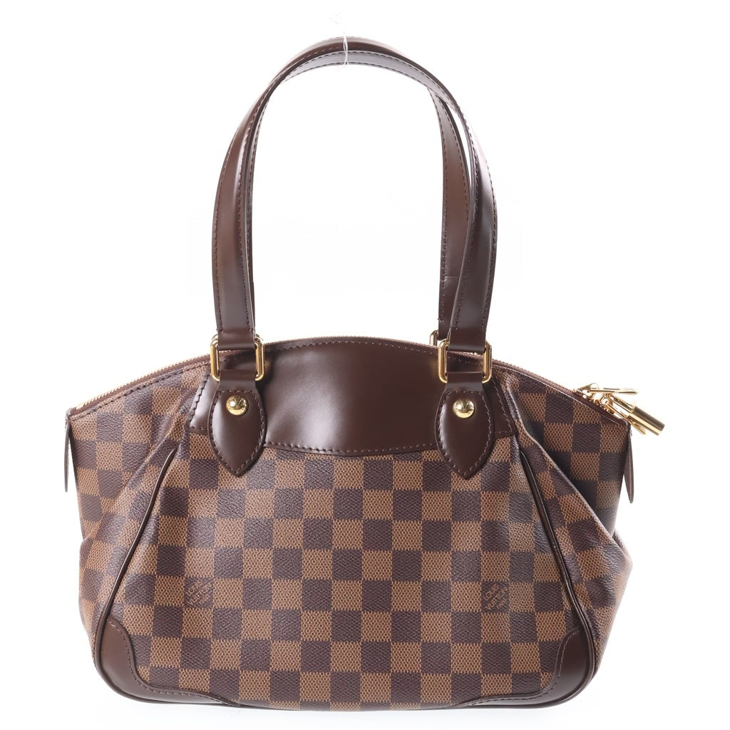 LOUIS VUITTON(ルイヴィトン) ダミエ ヴェローナPM ハンドバッグ ブラウン PVCレザー N41117 ゴールド金具 レディース