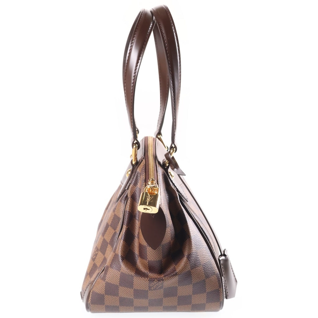 LOUIS VUITTON(ルイヴィトン) ダミエ ヴェローナPM ハンドバッグ ブラウン PVCレザー N41117 ゴールド金具 レディース