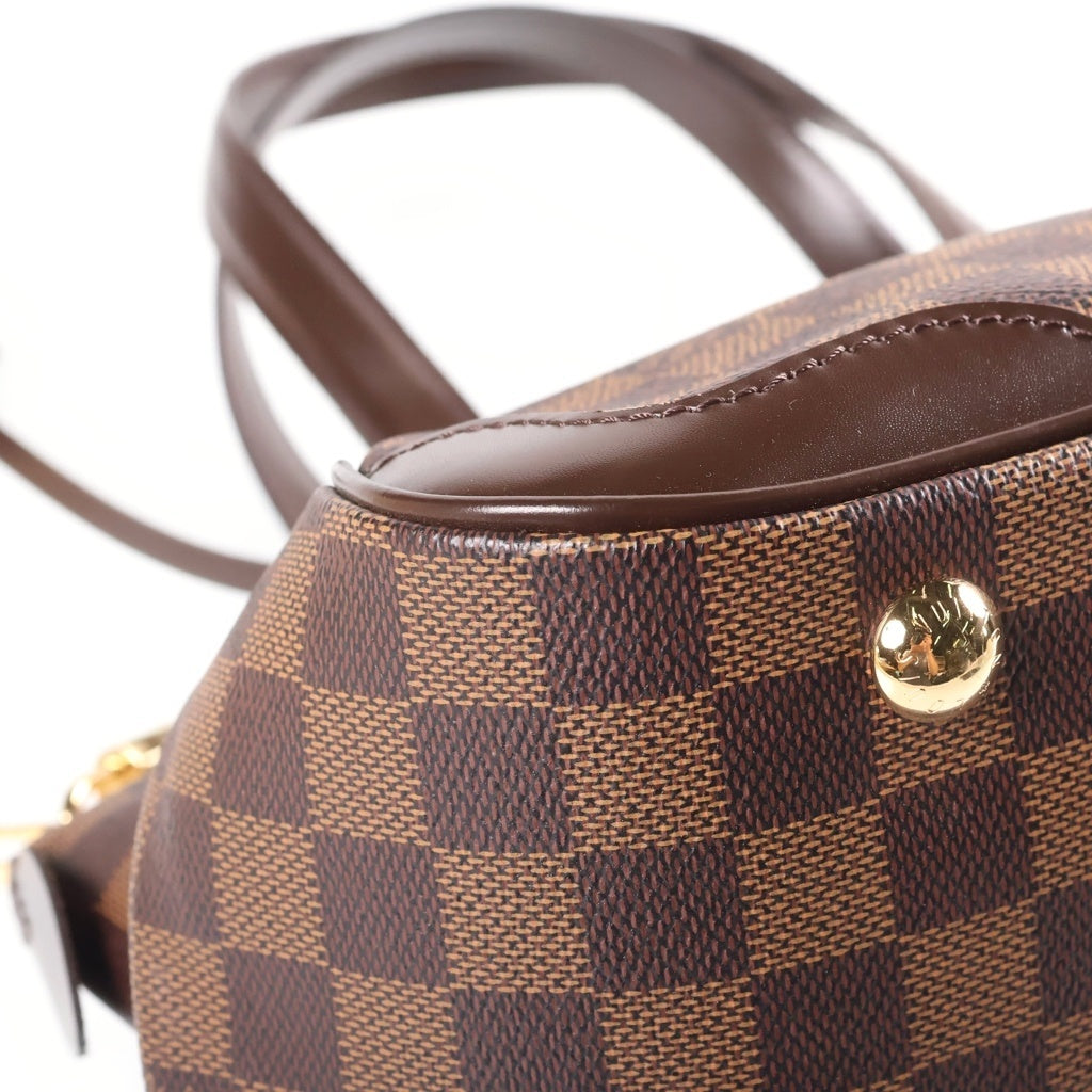 LOUIS VUITTON(ルイヴィトン) ダミエ ヴェローナPM ハンドバッグ ブラウン PVCレザー N41117 ゴールド金具 レディース