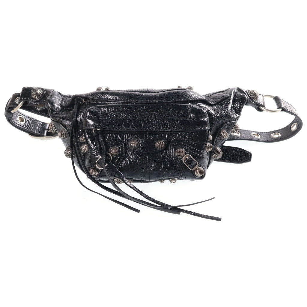 BALENCIAGA(バレンシアガ) ルカゴール ボディバッグ ショルダーバッグ ブラック レザー 742013 シルバー金具 レディース
