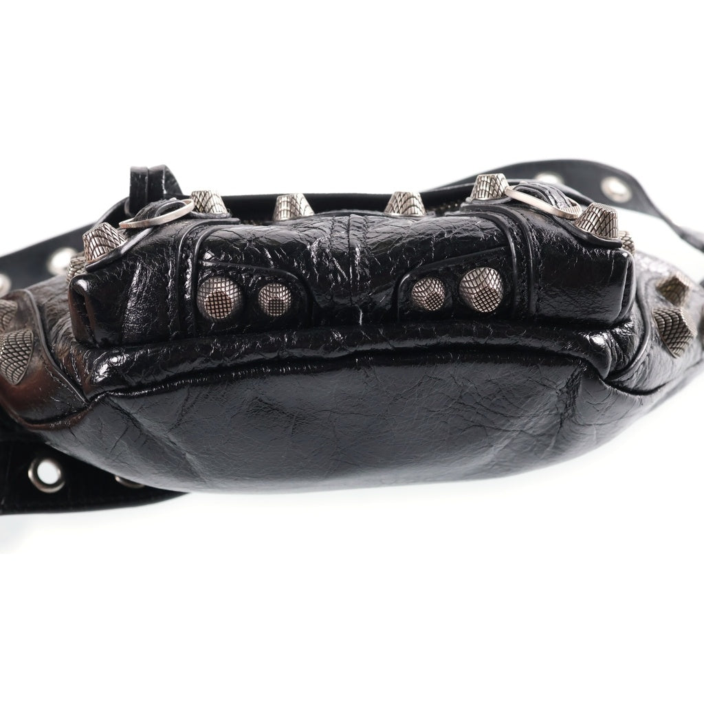 BALENCIAGA(バレンシアガ) ルカゴール ボディバッグ ショルダーバッグ ブラック レザー 742013 シルバー金具 レディース