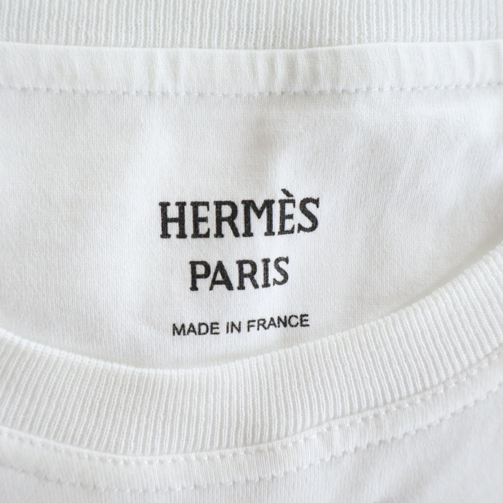 HERMES(エルメス) DELLA CAVALLERIA デッラ・カヴァッレリア カルトゥッシュ 半袖Tシャツ カットソー 4E4629DA レディース