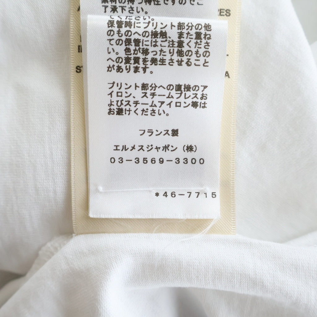 HERMES(エルメス) DELLA CAVALLERIA デッラ・カヴァッレリア カルトゥッシュ 半袖Tシャツ カットソー 4E4629DA レディース