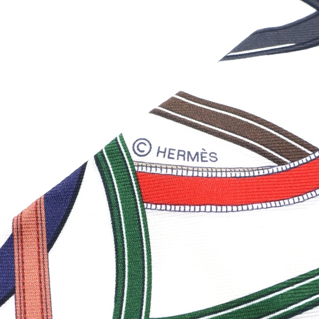 HERMES(エルメス) ツイリー シルクスカーフ 伝説のハーネス ホワイト レディース