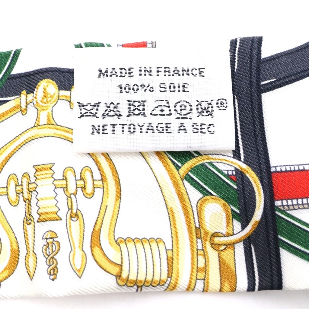HERMES(エルメス) ツイリー シルクスカーフ 伝説のハーネス ホワイト レディース