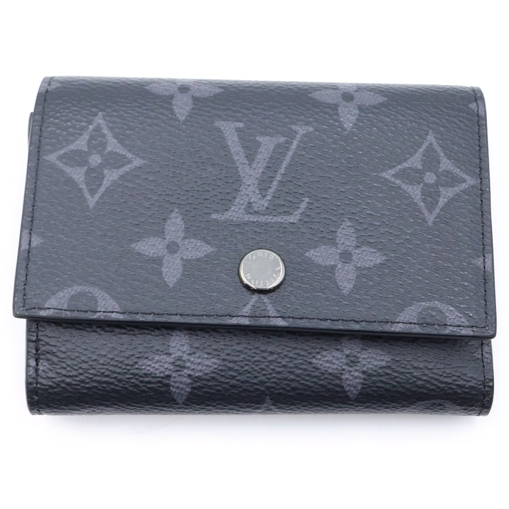 LOUIS VUITTON(ルイヴィトン) モノグラムエクリプス ヴィクターウォレット コンパクトウォレット 三つ折り財布 ブラック PVC×レザー M12598