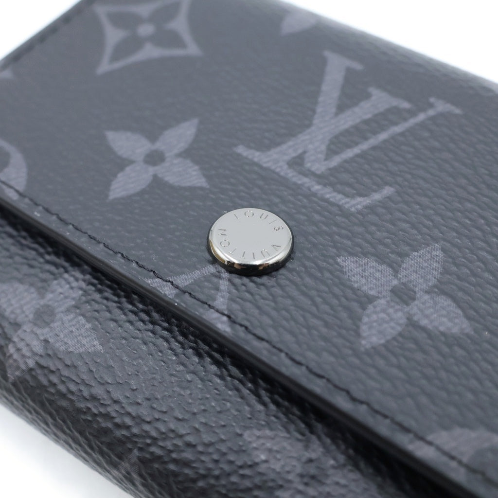 LOUIS VUITTON(ルイヴィトン) モノグラムエクリプス ヴィクターウォレット コンパクトウォレット 三つ折り財布 ブラック PVC×レザー M12598