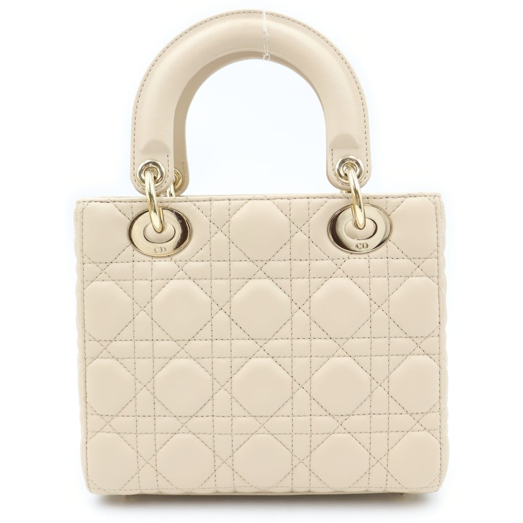 DIOR(ディオール) マイレディディオール ハンドバッグ ショルダーバッグ 2WAY カナージュ ベージュ ラムスキン ゴールド金具 レディース
