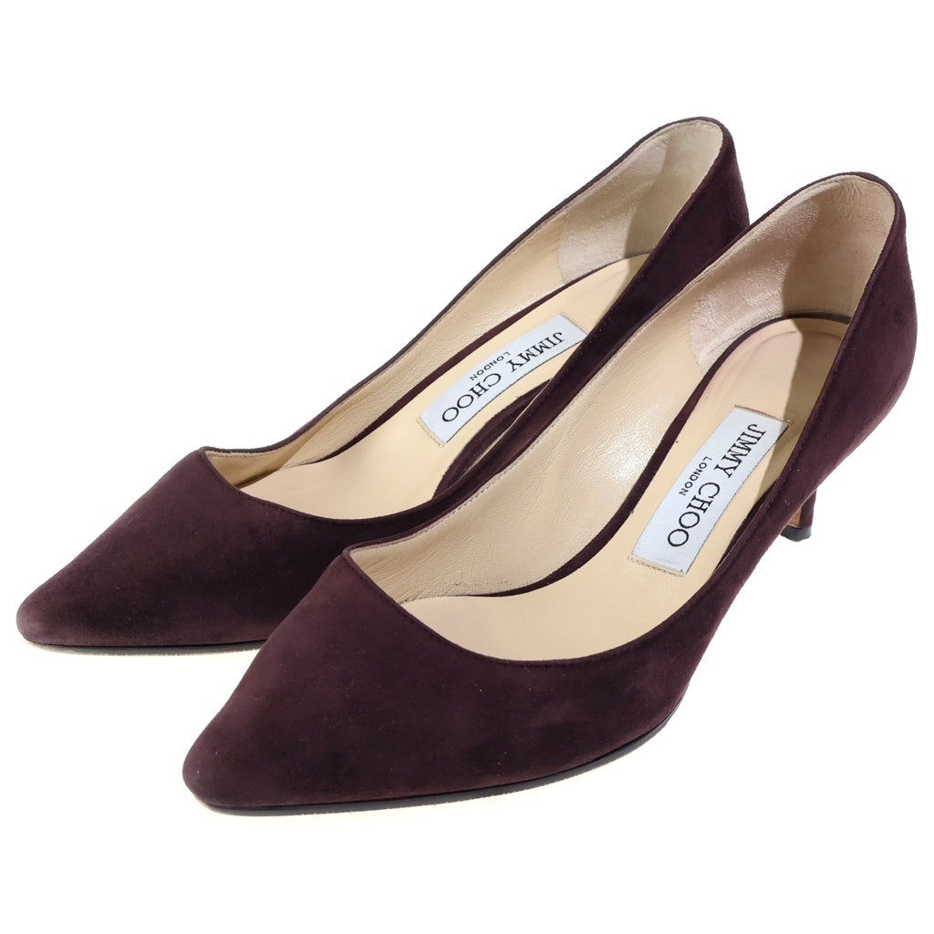 JIMMY CHOO(ジミーチュウ) スエード パンプス ハイヒール シューズ ブラウン レディース