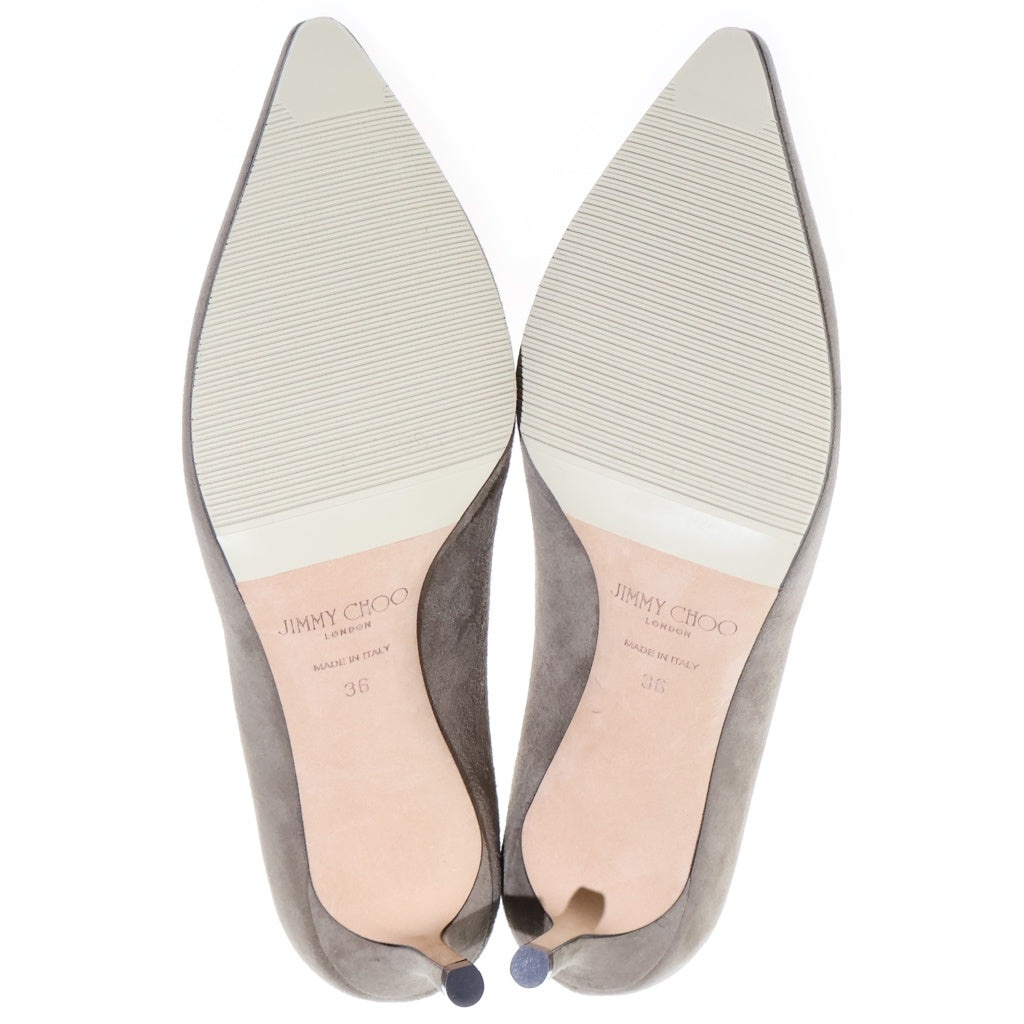 JIMMY CHOO(ジミーチュウ) スエード パンプス ハイヒール シューズ グレー レディース