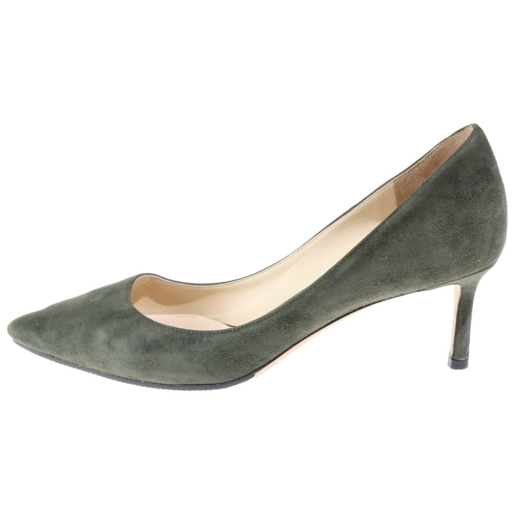 JIMMY CHOO(ジミーチュウ) スエード パンプス ハイヒール シューズ カーキ レディース