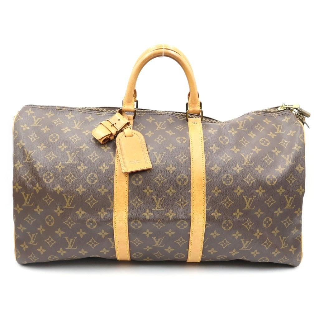 LOUIS VUITTON(ルイヴィトン) キーポル バンドリエール55 モノグラム PVC レザー 2WAY ハンド ショルダーバッグ ブラウン M41414 レディース