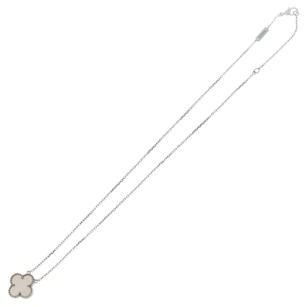 Van Cleef & Arpels(ヴァンクリーフアンドアーペル) ヴィンテージアルハンブラ マザーオブパール ネックレス K18WG ホワイトゴールド VCARF48700 レディース