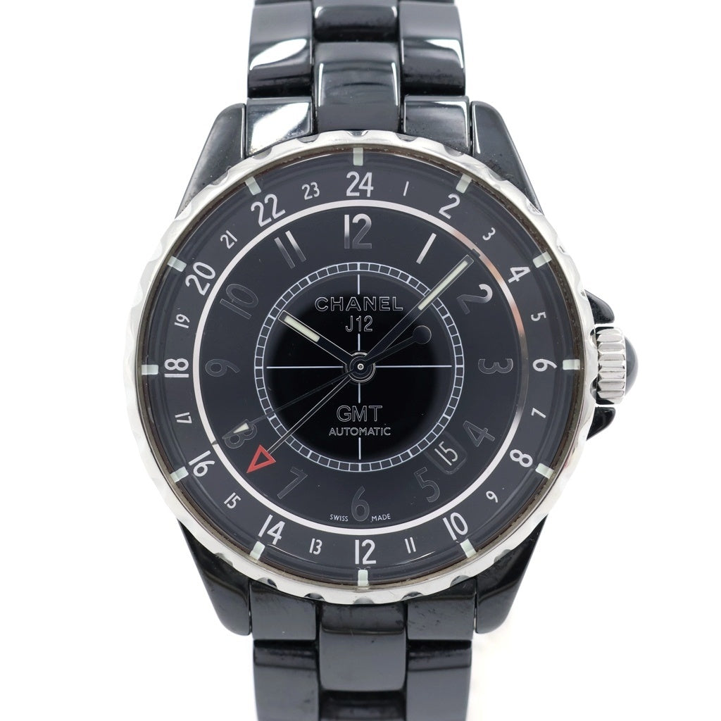CHANEL(シャネル) J12 GMT デイト 黒文字盤 CE/AT ブラックセラミック オートマ 自動巻き 腕時計 H3102